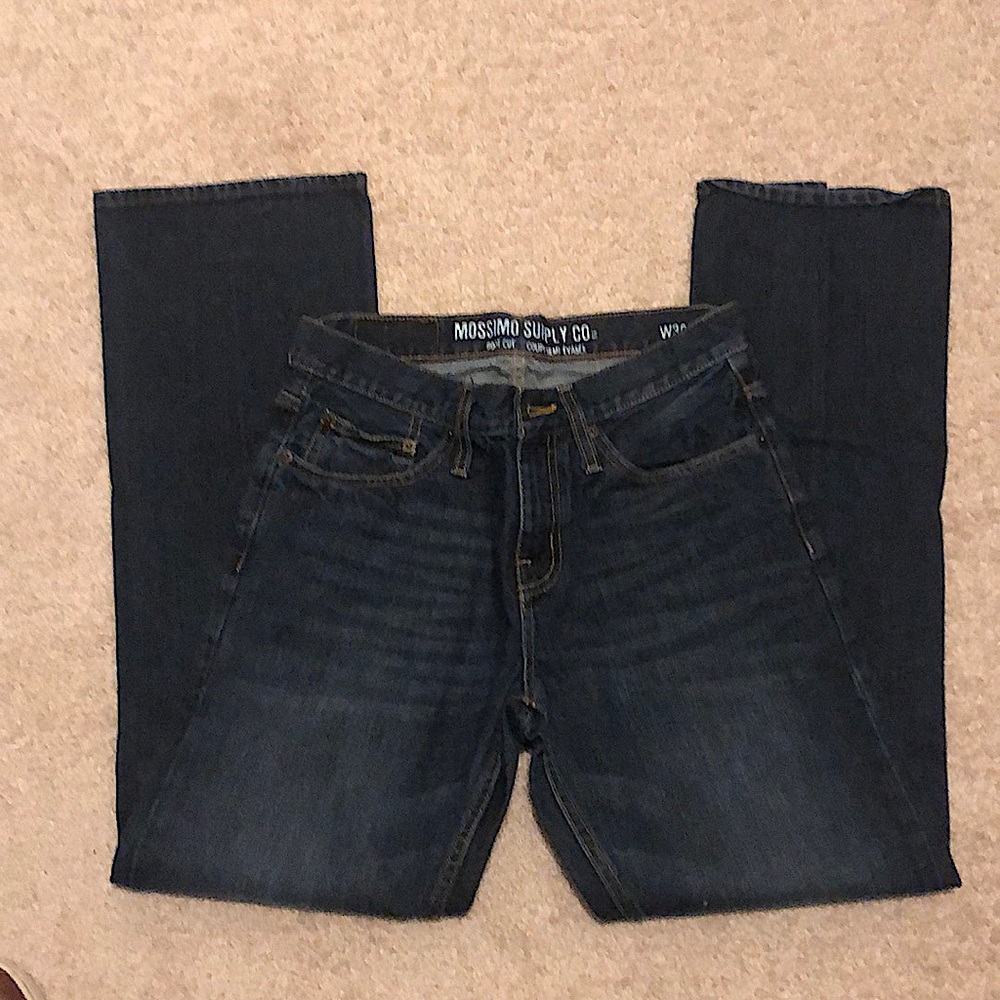 Blue bootcut jeans